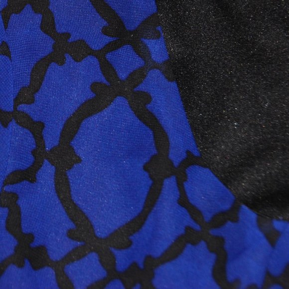 Iz Byer Blue & Black Patterned Dress - Picture 4 of 5